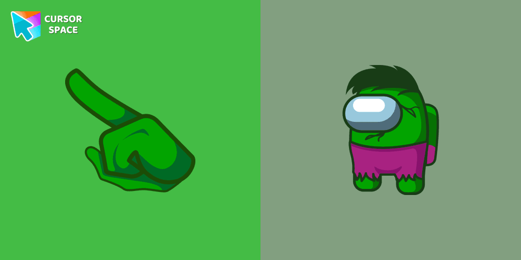 Among Us Hulk Character cursor cursor pack